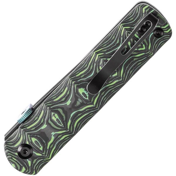 Kansept BTF Linerlock Tanto Carbon Fiber Black Green