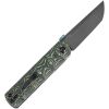 Kansept BTF Linerlock Tanto Carbon Fiber Black Green