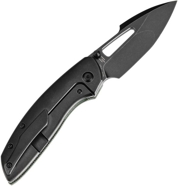 Kansept Link Framelock Green Micarta BlackWash CPM-20CV