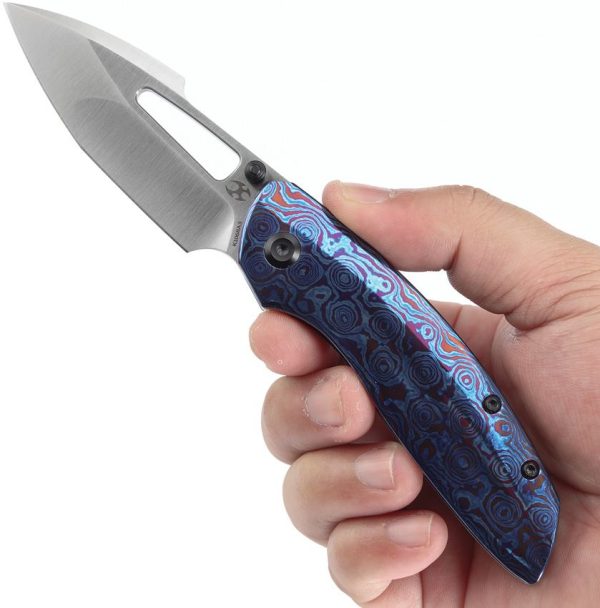 Kansept Link Framelock Timascus - CPM-20CV Blade