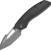 Kansept Link Framelock Dam BW - Damascus Blade