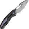 Kansept Link Framelock Dam BW - Damascus Blade