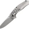 Kansept Havorn Framelock Dam CF - Damascus Clip Point