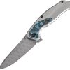 Kansept Havorn Framelock Dam ArcCF - Damascus Blade