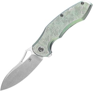 Kansept Echis Framelock Green Titanium Folding Knife