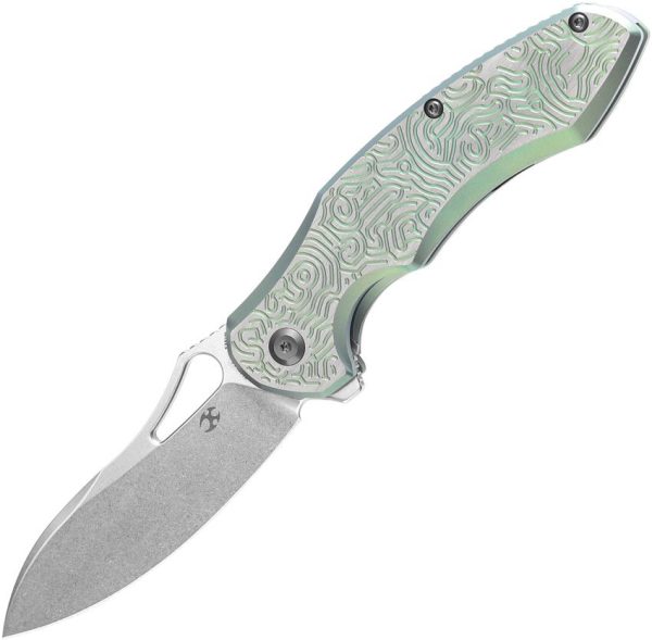 Kansept Echis Framelock Green Titanium Folding Knife
