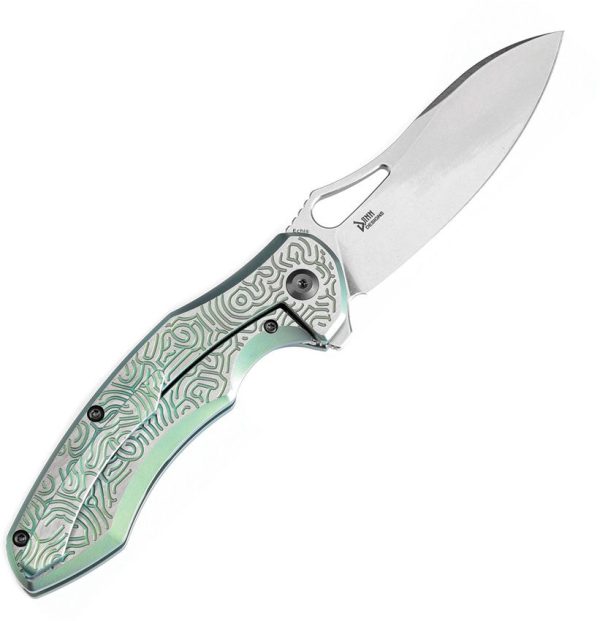 Kansept Echis Framelock Green Titanium Folding Knife