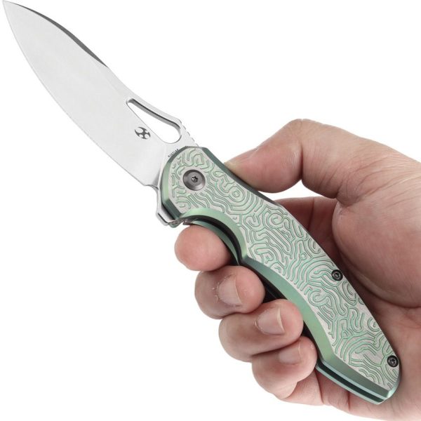 Kansept Echis Framelock Green Titanium Folding Knife