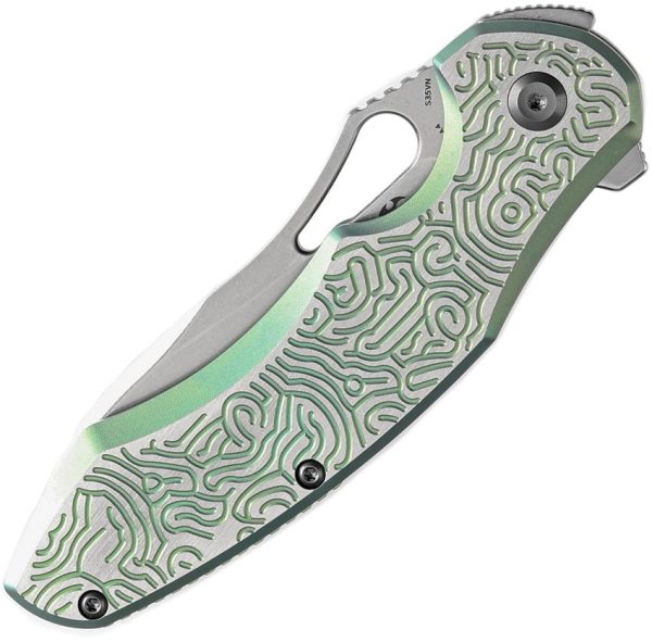 Kansept Echis Framelock Green Titanium Folding Knife