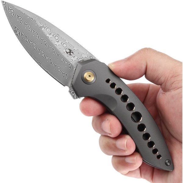 Kansept ODD 21 Framelock Damascus Gray