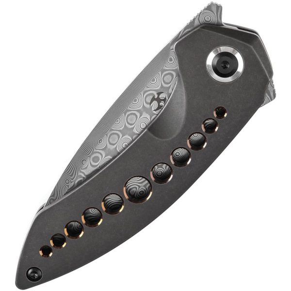 Kansept ODD 21 Framelock Damascus Black Bronze