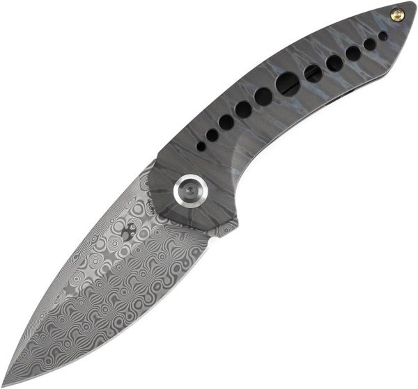 Kansept ODD 21 Framelock Damascus Flame
