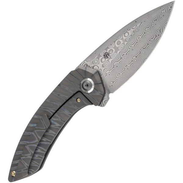 Kansept ODD 21 Framelock Damascus Flame