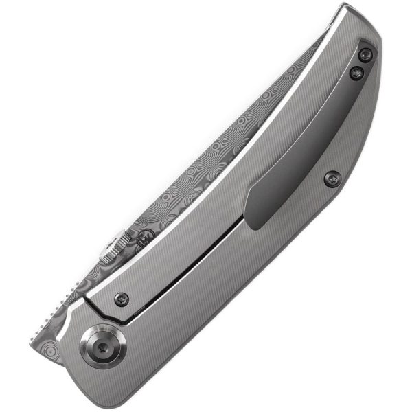 Kansept Tarkin Framelock Damascus Holes Titanium
