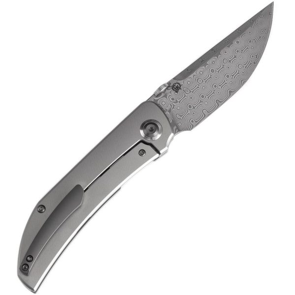 Kansept Tarkin Framelock Damascus Holes Titanium