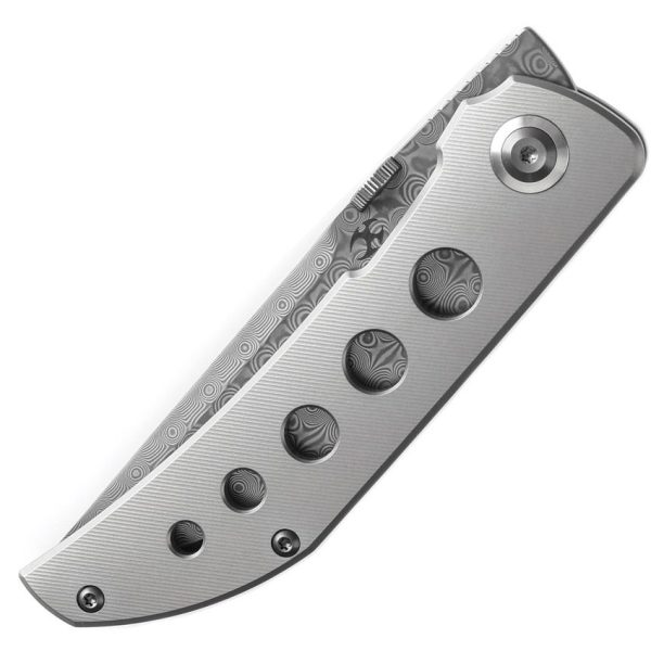 Kansept Tarkin Framelock Damascus Holes Titanium