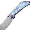 Kansept Tipper Framelock Lightning Damascus Titanium