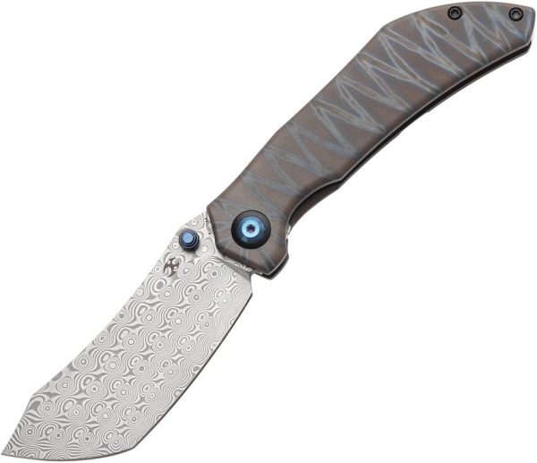 Kansept Tipper Framelock Tiger Stripe Damascus