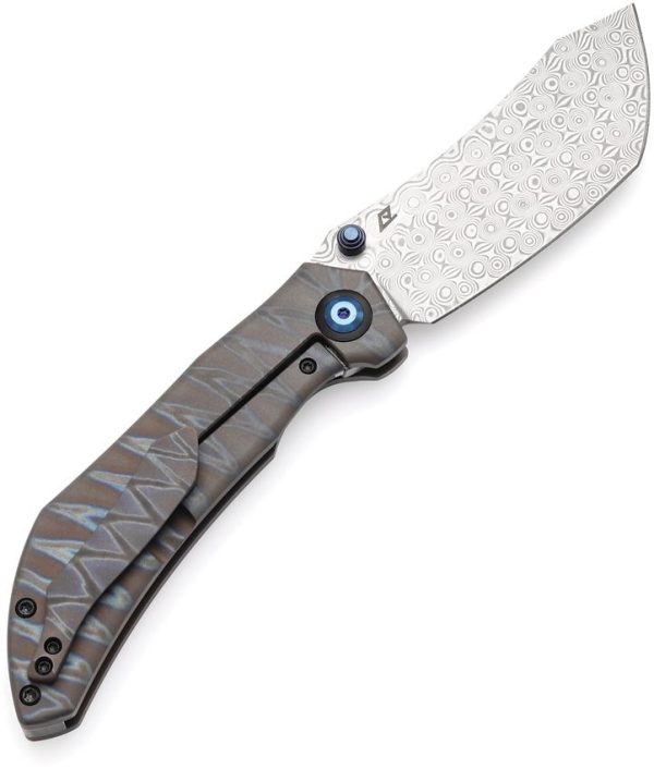 Kansept Tipper Framelock Tiger Stripe Damascus