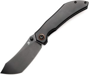Kansept Tipper Framelock Black S35VN Bronze Accents
