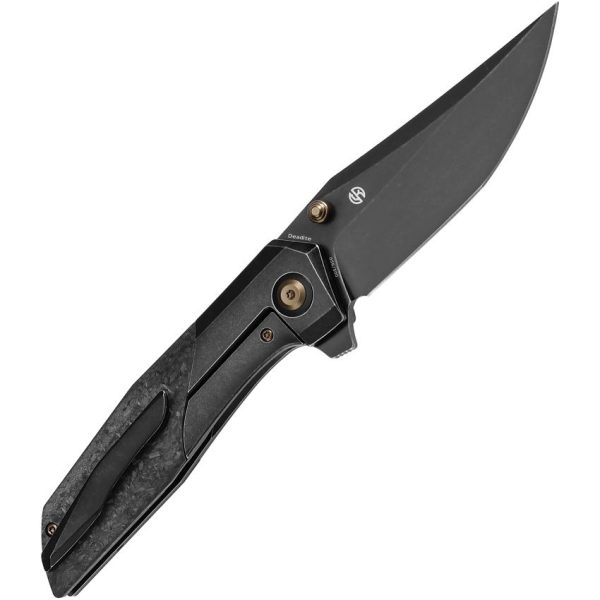 Kansept Deadite Framelock Black Stonewash Shredded CF