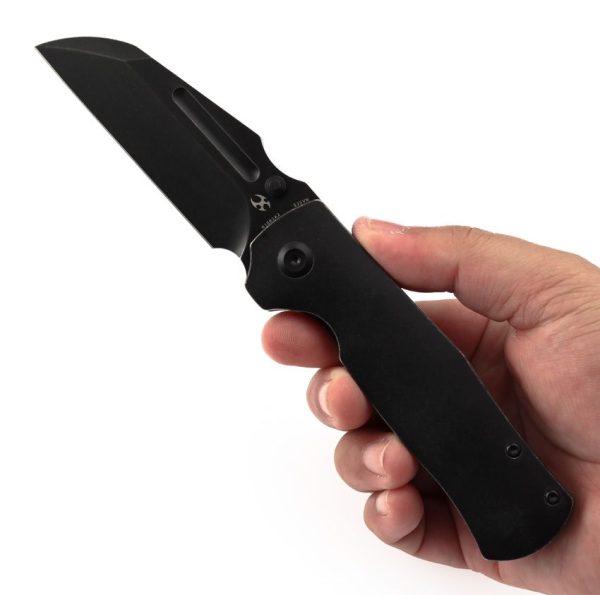 Kansept Dreadnaught Framelock Cleaver Black Stonewash