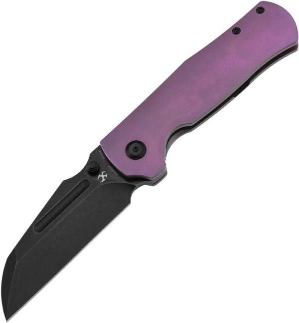Kansept Dreadnaught Framelock Cleaver Purple Titanium