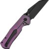 Kansept Dreadnaught Framelock Cleaver Purple Titanium