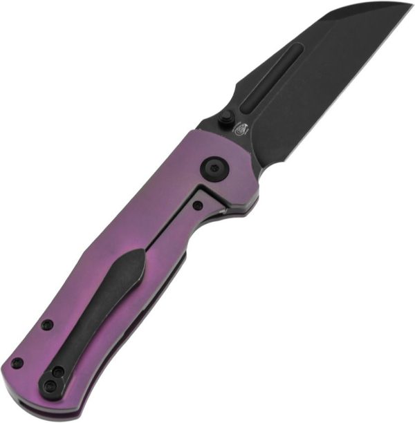 Kansept Dreadnaught Framelock Cleaver Purple Titanium