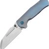 Kansept Dreadnaught Framelock Cleaver Blue Titanium