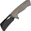 Kansept Superhawk Framelock Cleaver Bronze Black Blade