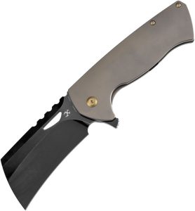 Kansept Superhawk Framelock Cleaver Bronze Black Blade