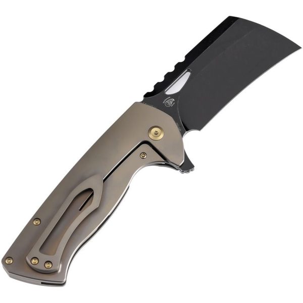 Kansept Superhawk Framelock Cleaver Bronze Black Blade