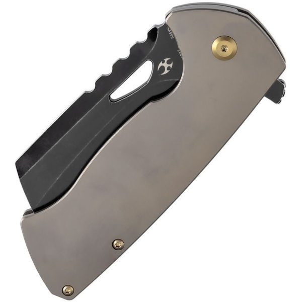 Kansept Superhawk Framelock Cleaver Bronze Black Blade
