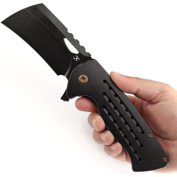 Kansept Superhawk Framelock BSW Cleaver - Titanium