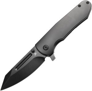 Kansept Superhawk Framelock Black Wharncliffe