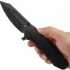 Kansept Superhawk Framelock Black Wharncliffe