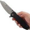 Kansept Superhawk Framelock Damascus Wharncliffe