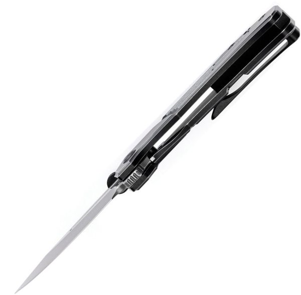 Kansept Orion Framelock Damascus Clip Point