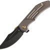 Kansept Orion Framelock Bronze Titanium Folding Knife