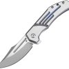 Kansept Orion Framelock Blue Titanium Folding Knife