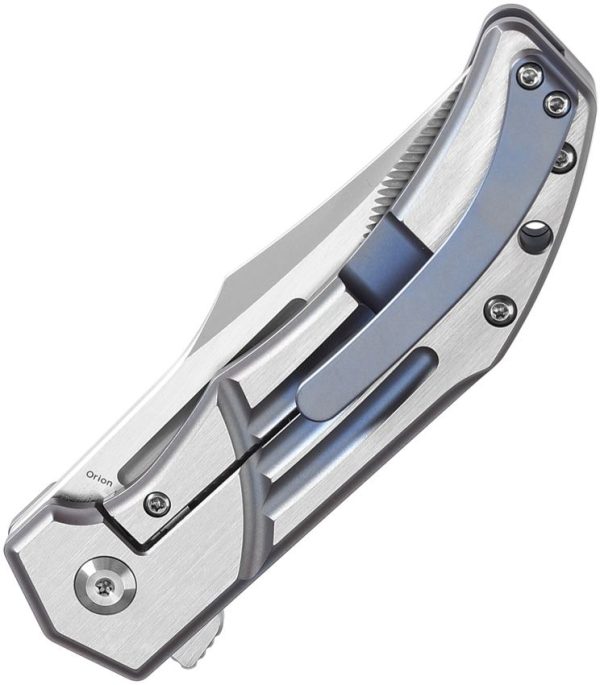 Kansept Orion Framelock Blue Titanium Folding Knife