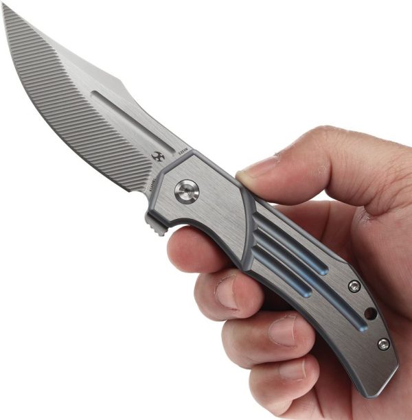 Kansept Orion Framelock Blue Titanium Folding Knife
