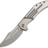 Kansept Orion Framelock Satin Titanium Folding Knife