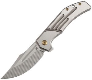 Kansept Orion Framelock Satin Titanium Folding Knife