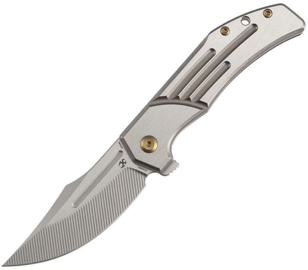 Kansept Orion Framelock Satin Titanium Folding Knife