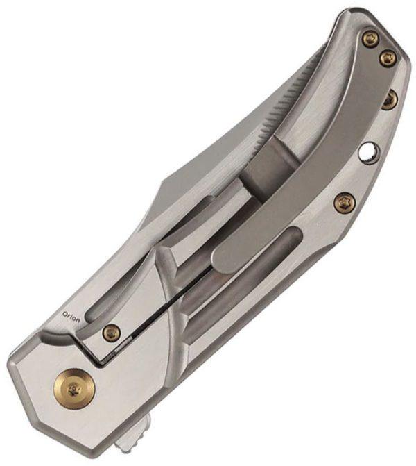 Kansept Orion Framelock Satin Titanium Folding Knife