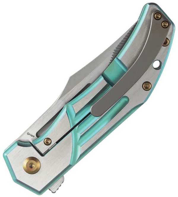 Kansept Orion Framelock Green Titanium Folding Knife