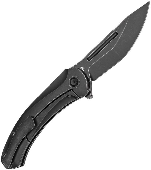 Kansept Hira Framelock BlackWash Tanto Folding Knife