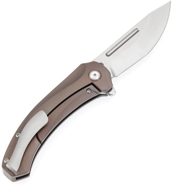 Kansept Hira Framelock Bronze Tanto Folding Knife